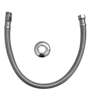 ENGATE FLEXIVEL TRANCADO ALTA VAZAO INOX - 60 CM