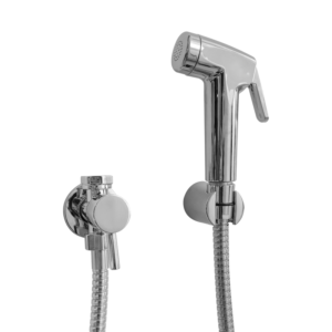 DUCHA HIGIENICA COM DERIVAÇÃO E SUPORTE - 120 CM - INOX + PLASTICO + ZAMAK