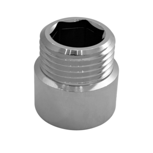 EXTENSÃO MINI SEXTAVADA INTERNA BSP 13 MM - 1/2" - LATAO CROMADO