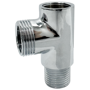 DESVIADOR MACHO FEMEA FEMEA BSP - 1/2" - MACHO 3/4"- LATAO CROMADO